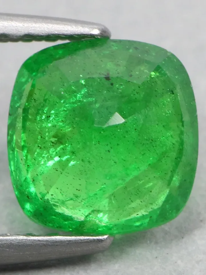 1.82 CT Astonishing Sparking Green Cushion Cut Unheated 100% Natural Tsavorite Garnet From Tanzania
