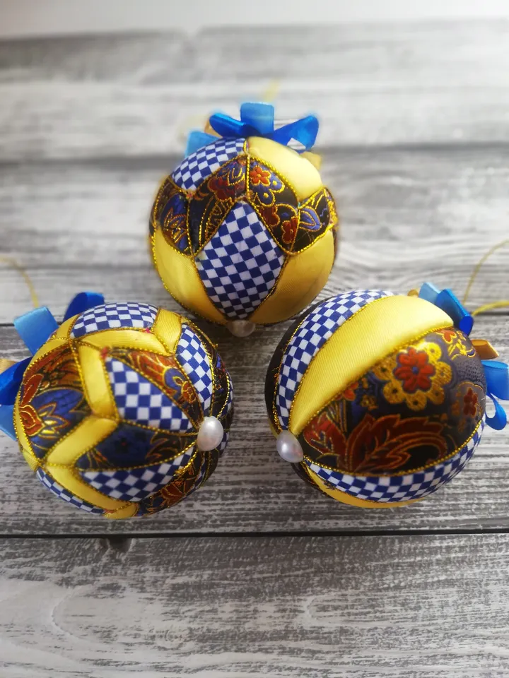 Set of 3 Bead ball toy for Christmas tree , Ball toy for Christmas