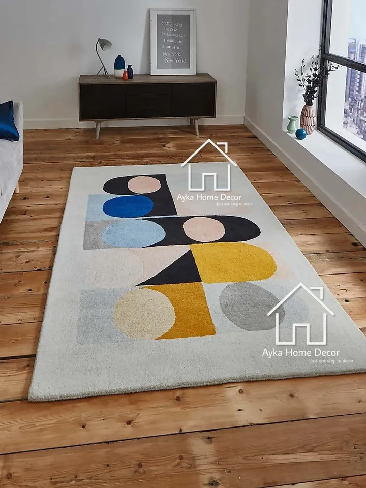 New Bonnie Hand Tufted 100% Pure Woolen Area Rug For Hall Kitchen Living Room Bed Room Dining Room Kids Room Carpet / Modern Rugs /Christmas