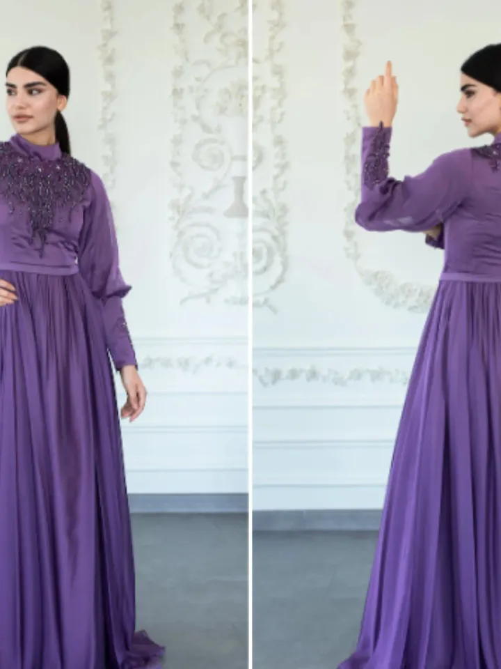 AHUNARE HIJAB - Wedding Dress, Muslim Evening Gown, Nikah, Islamic Wedding, Engagement, Bridesmaid,