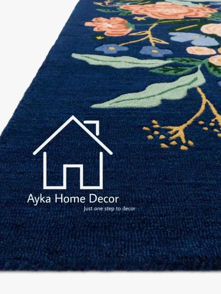 Ayka Bird Hand Tufted 100% Pure Woolen Area Rug For Hall Kitchen Living Room Bed Room Bath Room Dining Room Kids Room Carpet/Christmas Gift