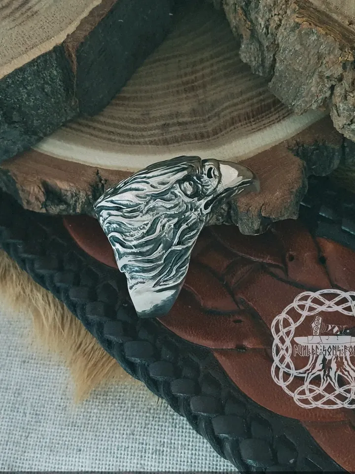 Eagle Ring, Sterling Silver Eagle Ring, Animal Jewelry, Viking Jewelry, Animal Ring