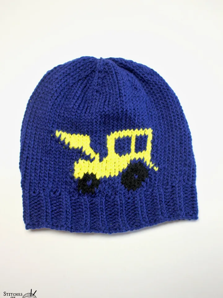 Truck Hat, Little Backhoe, Boy's First Hat, Baby Gift Ideas for Boys, Just Like Daddy, Gender Reveal Prop, Construction Worker, Yellow Truck
