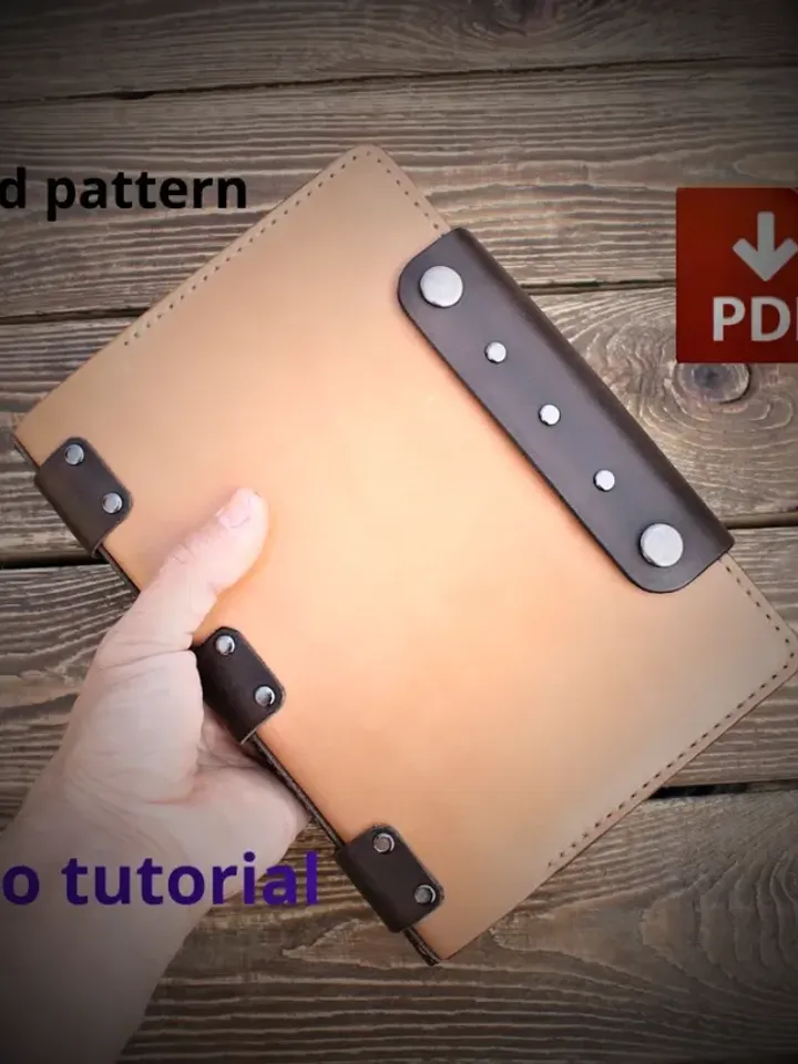 Leather template / leather pattern - book cover. B4