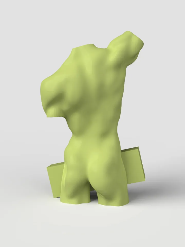 3D Model STL CNC Router file 3dprintable Torso Censored Statuette