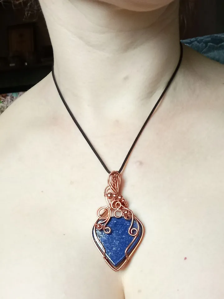 Lapis Lazuli original Necklace, Boho style, Friendship gift, Trend jewelry, Anniversary gift