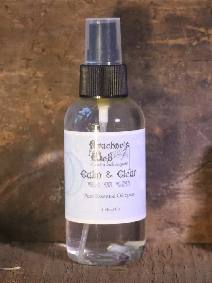 Calm and Clear Spray, Witches Peace Spray, Soothing and Calming Spray, Witches Spray for Overactive Mind, Room and Body, Clarity spray