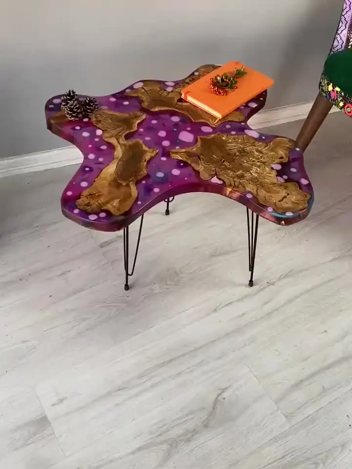 Unique Epoxy Olive Wood Coffee Table, Modern Coffee Table, Resin Coffee Table, Live Edge Coffee Table