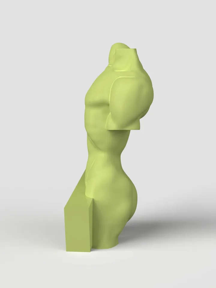 3D Model STL CNC Router file 3dprintable Torso Censored Statuette