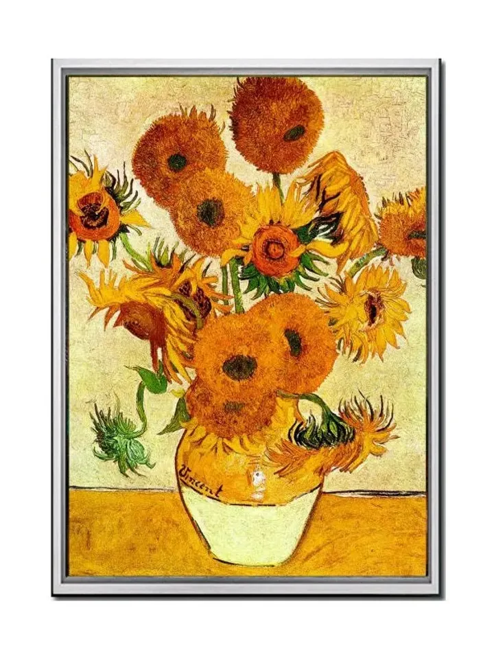 Vincent van Gogh flower Print on Canvas , Floating Frame Option, Modern Wall Art, Extra Large Canvas Wall Art