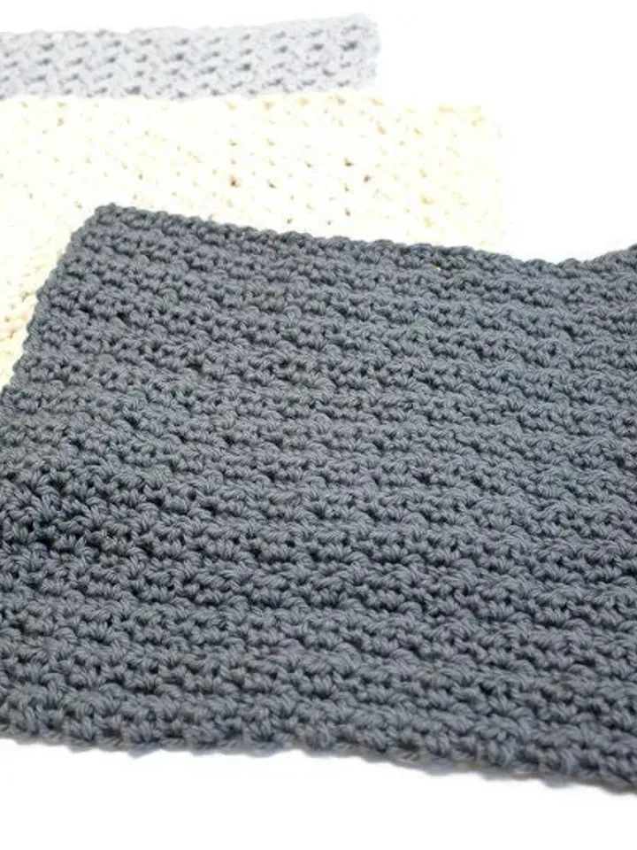 Crochet Washcloth Set, Dishrags for Wedding Gifts, New Home Décor, Bridal Shower Gift Ideas, Gifts for Her, Mother's Day Items, Set of Three