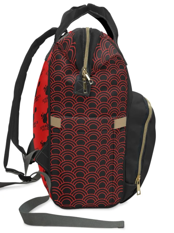Chinese Dragon TTRPG Backpack | Tabletop Roleplaying Game Bag, LARP Backpack, Wargaming Organizer, DnD Bag of Holding, Flat Bottom Bag