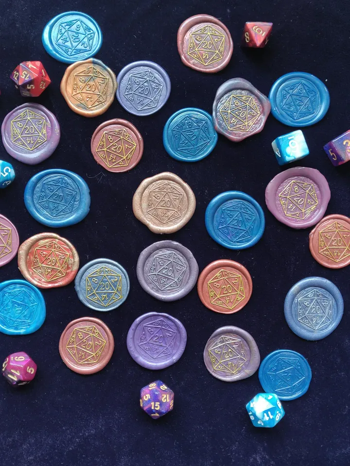 D20 Wax Seal Set Dungeons and Dragons Stationary
