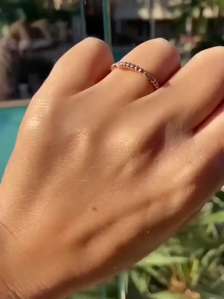 MARQUISE CUT RING | Women Marquise Dot Wedding 14K Gold Ring Band | White Diamond Wedding Ring | Gift For Wedding | Women Promise Ring