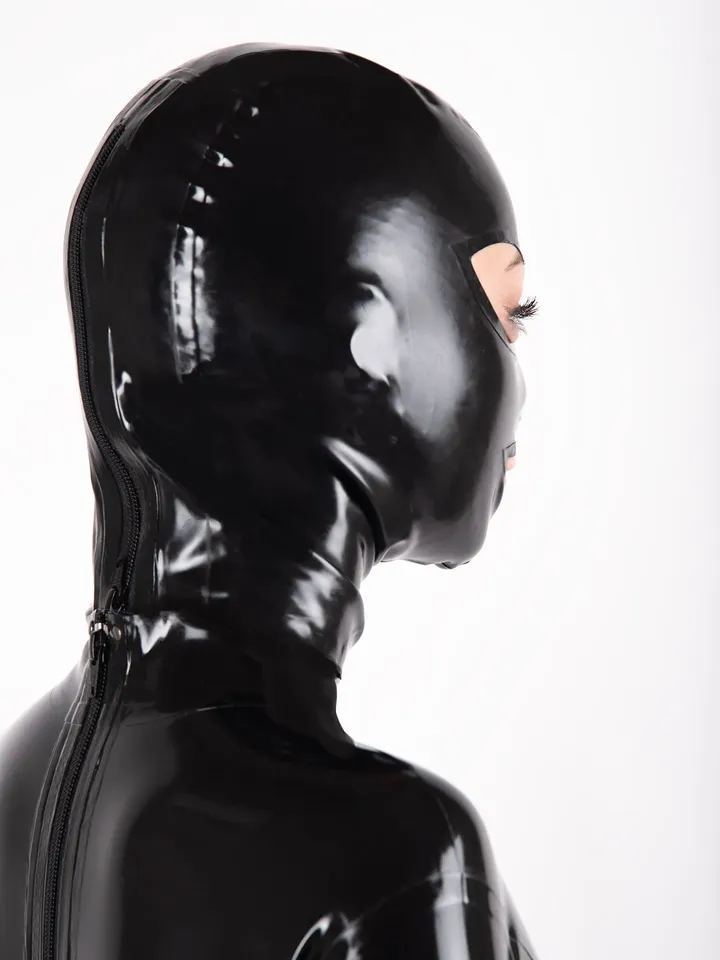 DuckyDucky Holy Hood 100% latex - back zip