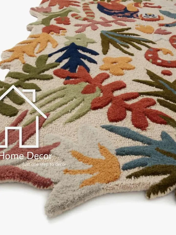 Ayka Vintage 100% Handmade Woolen Area Rug For Hall Kitchen Living Room Bed Room Bath Room Dining Room Kids Room Carpet / Christmas