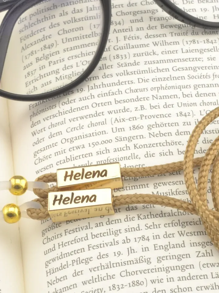 Custom Engraved Eyeglass Chain for Reading or Sunglasses | Personalized Paracord Glasses Starp with Name | Eyewear Gift for Her and Him