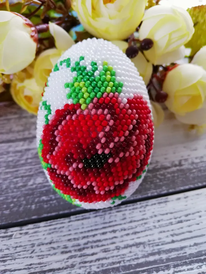 Beaded egg , Decorative egg , Easter eggs