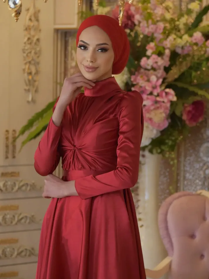 AHUNARE HIJAB - Wedding Dress, Muslim Evening Gown, Nikah, Islamic Wedding, Engagement, Bridesmaid