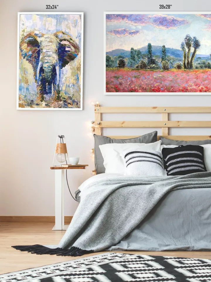 Claude Monet Style Painting ORIGINAL OIL PAINTING on Canvas Landscape Painting Original Impressionist Art by "Walperion"