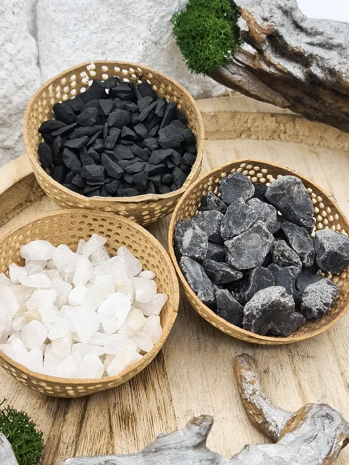 Water mineralization kit: shungite, quartz, flint