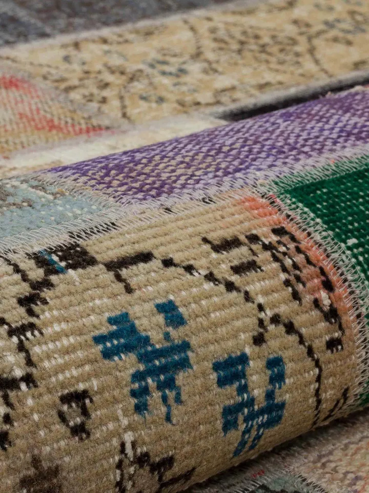 Multi Color Patchwork Kilim Rug, Handmade Turkish Patchwork Rug, 160x230 cm 5,3x7,5 ft ,