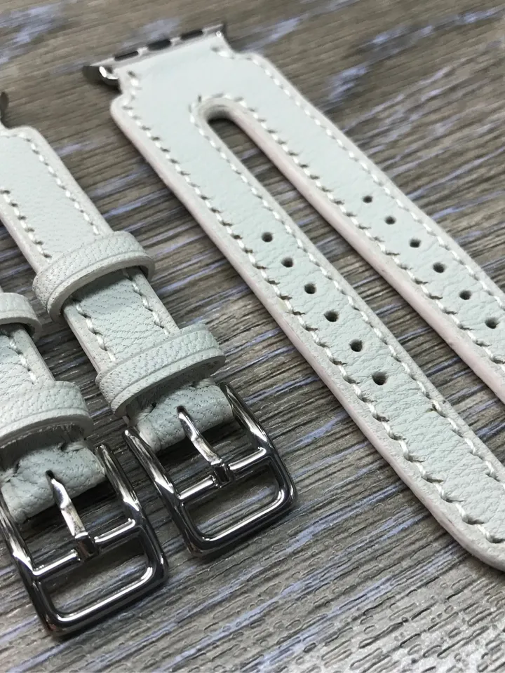 Apple Watch Band, Apple Watch Strap, Double Buckle Cuff Watch Band, Mother's Day Sale, FREE SHIPPING, Cream white, Apple Watch 38mm & 42mm