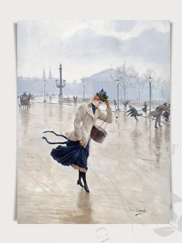 French Wall Art Painting, Woman Portrait Vintage PRINTABLE, Large Artwork Downloadable | 108