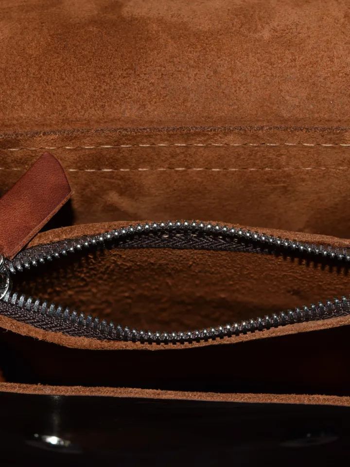 Leather shoulder Bag  - Leather Wax - Shoulder Bag - Vintage Shoulder Bag - Shoulder Bag