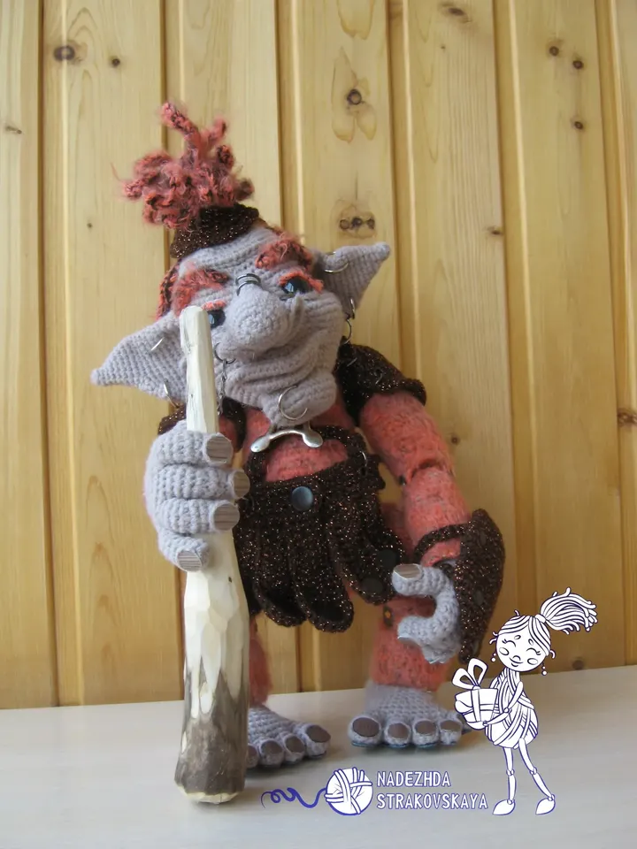 Tutorial: TROLL WARRIOR Terrible. Crochet pattern version 3*
