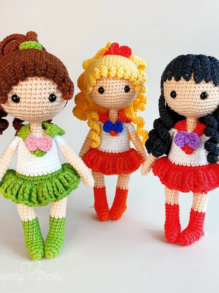 Sailor Moon Team Anime Dolls / Amigurumi Crochet Pattern (PDF)