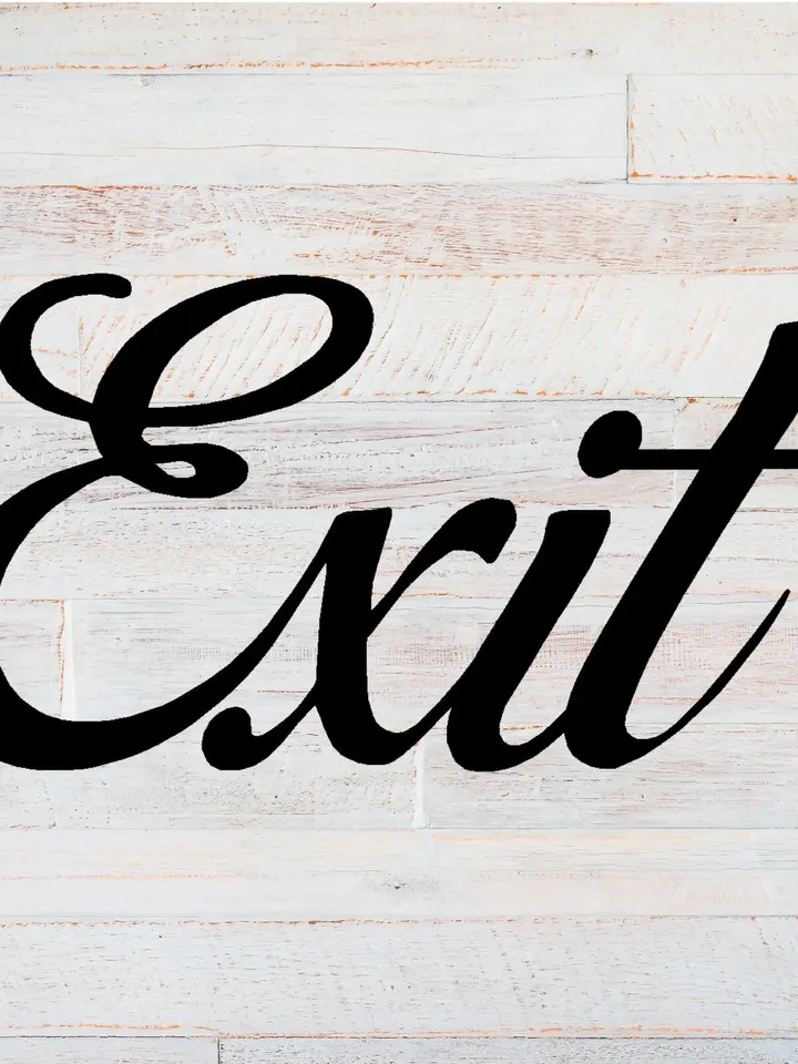 Exit Sign, Metal Word Sign, Exit Room Decor, Boutique Decor, Restaurant Decor