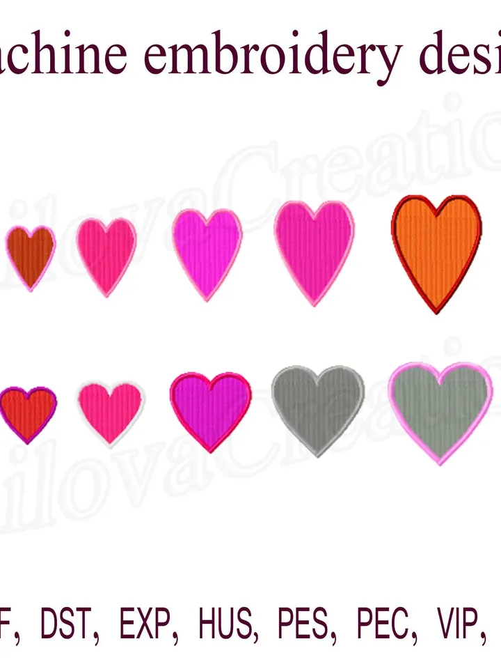 Heart embroidery designs