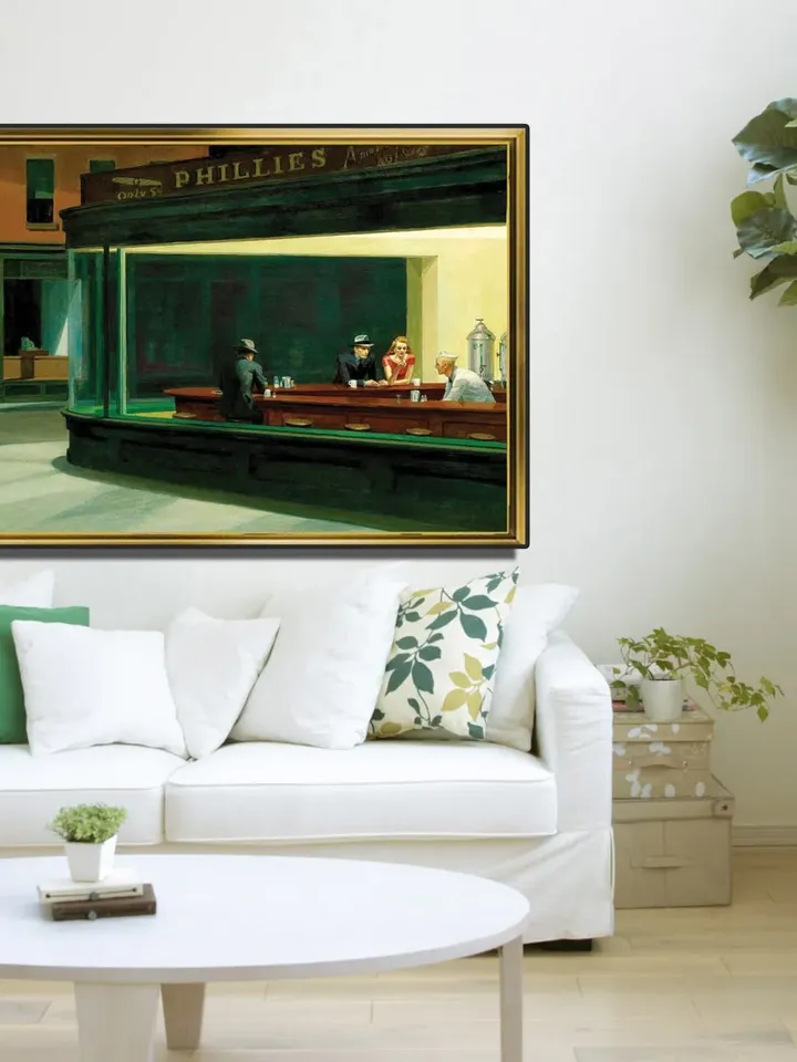 Bernie Sanders Meme Diner Print on Canvas , Floating Frame Option, Modern Wall Art, Extra Large Canvas Wall Art