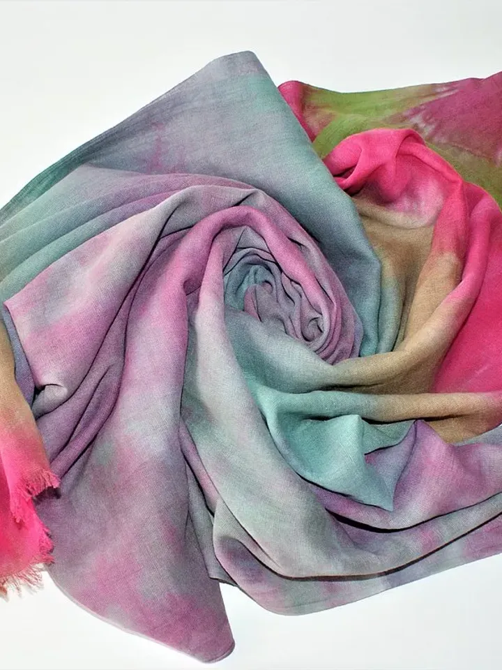 Cotton scarf Colorful scarf Cotton shawl Designer woman scarf gift Tie dye scarf