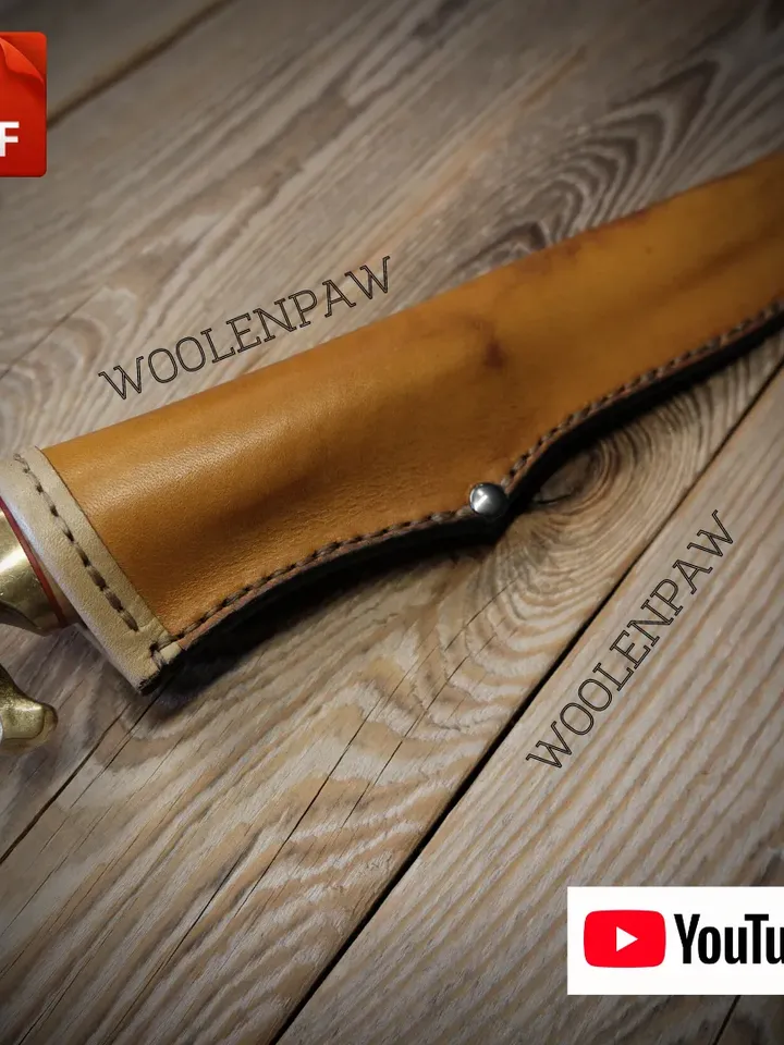 Leather pattern - knife case, knife sheath PDF. EDC20