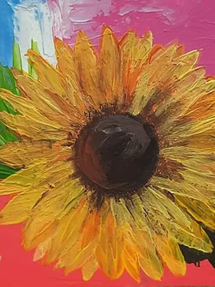 Sunflower pictures for wall Sunflower painting original art Sunflower artwork