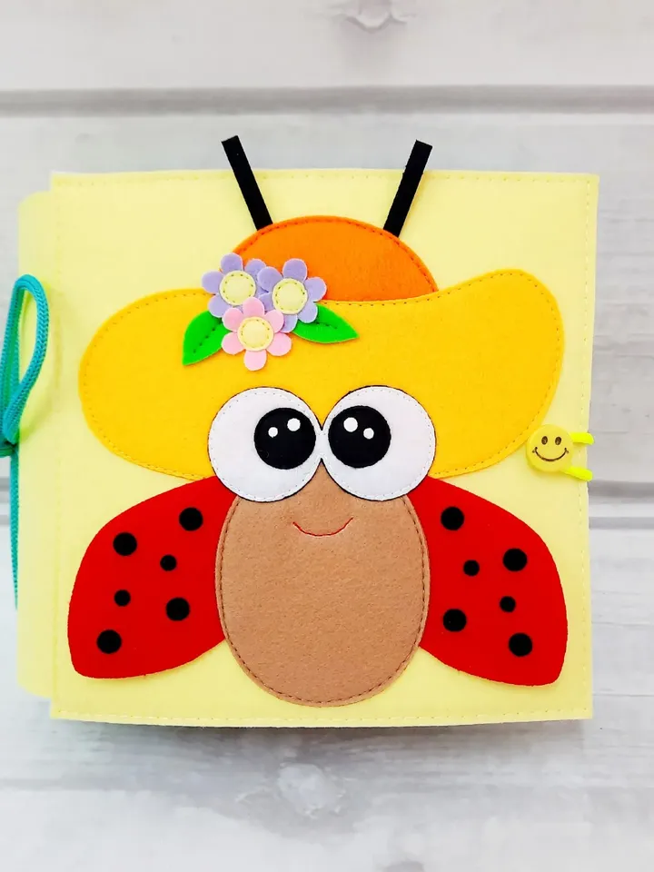 SUMMER book about insects, Montessori-Based Development Mini-Book Nature, Children First Tactile Book,