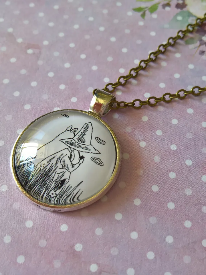 Moomin with Snufkin Moomintroll pendant Moomin necklace