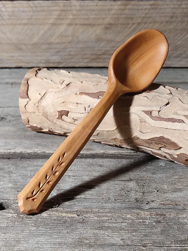 Ninth anniversary gift, Willow wood gift, Wedding anniversary willow, Handmade wooden teaspoon, Small measuring spoon