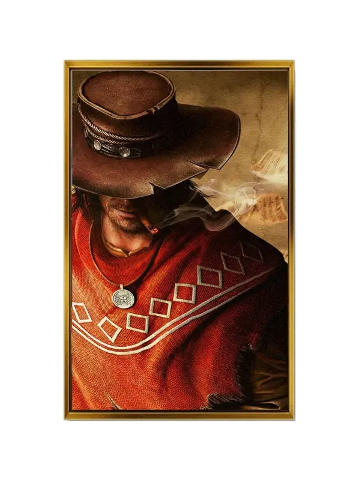 Cowboy Print on Canvas , Floating Frame Option, Modern Wall Art, Extra Large Canvas Wall Art