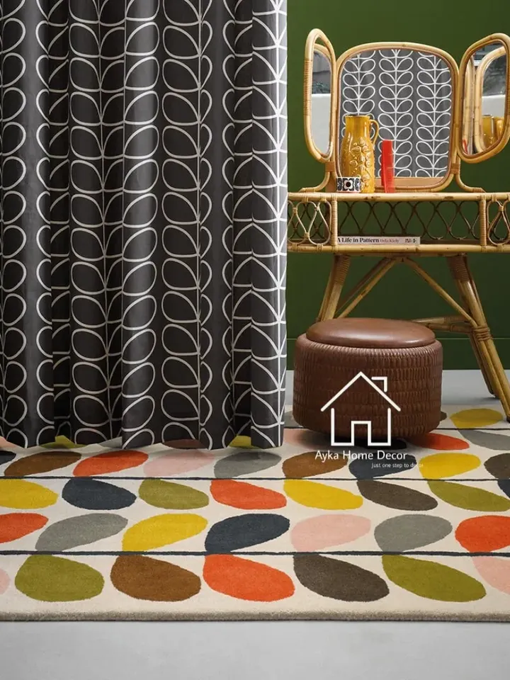 Leave Multicolor Hand Tufted Wool Area Rug Modern Area Rug Handmade Area Rug Hand Tuft Rugs Morden Rugs Living Room Vintage Rugs Christmas