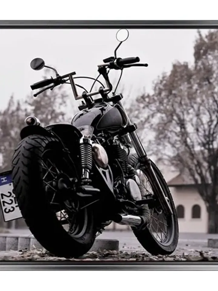 Motorbike picture Print on Canvas , Floating Frame Option, Modern Wall Art, Extra Large Canvas Wall Art