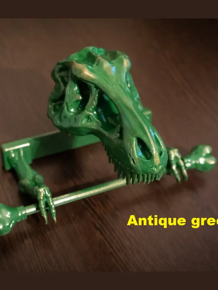 T-Rex Toilet Paper Holder 3D Printed - Bathroom accessories.