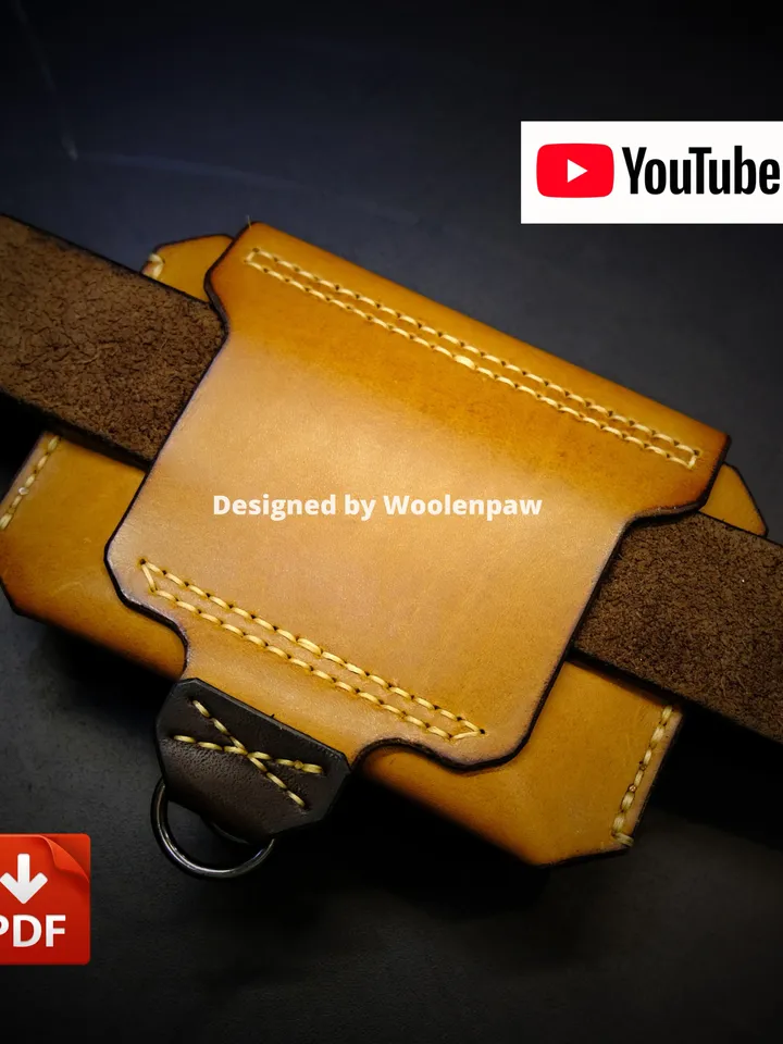 Leather pattern - EDC belt wallet / passport - wallet pattern. EDC27