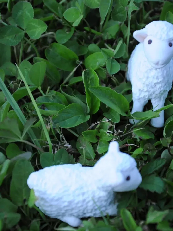 Christmas Nativity figures, Nativity sheep, Nativity lamb, Nativity animals, Nativity figurines, White sheep, Handmade clay lamb sheep