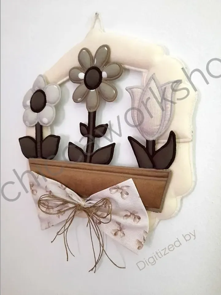 ITH Ghirlanda Fiori - Ricamo a macchina con tutorial