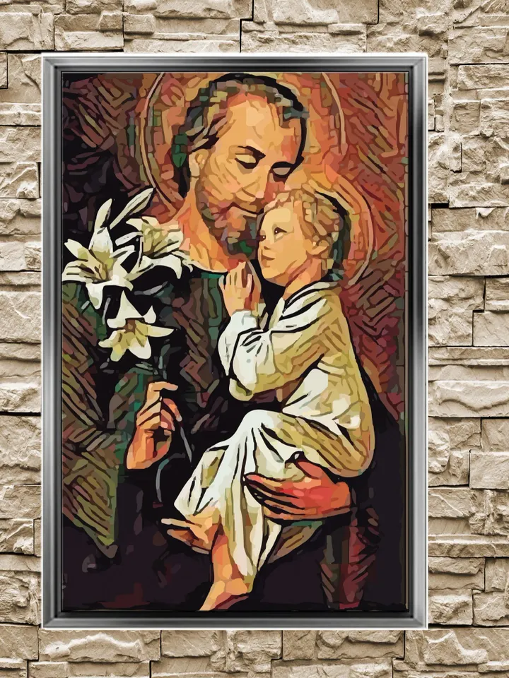 Jesus Christ  Print on Canvas , Floating Frame Option, Modern Wall Art, Extra Large Canvas Wall Art