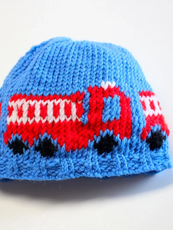 Fire Truck Hat, Little Fireman, Boy's First Hat, Baby Gift Ideas for Boys, Just Like Daddy, Gender Reveal Prop, Sizes: Preemie & 0-3 Months