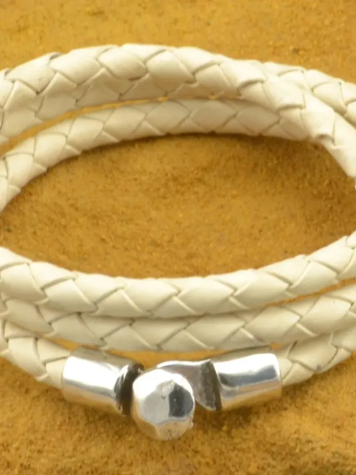 Gifts for Him, Braided Bracelet Triple Wrap, Men Leather Bracelet, Men Gift Ideas, Cool Surfer Bracelet, gifts for Husband Birthday Dad